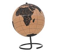 Gadpiparty Globo Terráqueo Decorativo de Corcho con Soporte Adorno de Escritorio para Oficina Herramienta Práctica y Ecológica Diseño Negro