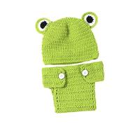 Gadpiparty Gorro de Rana de Crochet Hecho a Mano Pantalones Cortos Accesorios para Fotografías de Recién Nacidos Lindo Disfraz de Punto para Bebés Sesiones de Fotos para Baby Shower de Niños Y Niñas