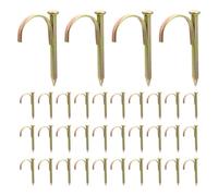 Gadpiparty Grapas de Acero para Tubería 1 Pulgada 100 Piezas Media Abrazadera Soporte Gancho Clavos de Fijación para Cables y Tuberías Accesorios para Plomería y Mejoras del Hogar