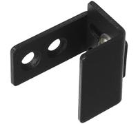 Gadpiparty Guía de Suelo para Puerta Corredera de Granero Tope de Puerta Acero al Carbono Negro Montada en Pared Posición Ajustable Sistema de Guía Inferior