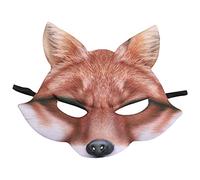 Gadpiparty Half Face Mask, EVA Animal Mask, Fox Cosplay Costume Accessory for Halloween
