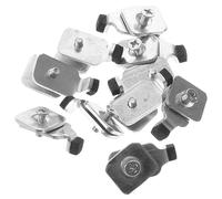 Gadpiparty Hierro Topes de Riel de Cortina Plata 10 Piezas Flexibles | Repuestos para Extremos, Instalación Rápida, Evitan Tela se Salga Uso en Oficina y Guía de Ducha