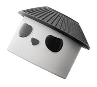 Gadpiparty Infusor de té de cerámica, color beige, compacto y portátil, con filtro de té y café molido de diseño de panda para uso doméstico y de oficina