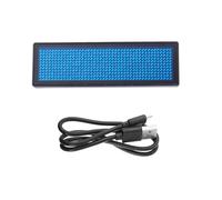 Gadpiparty Insignia LED Recargable con Pantalla Digital para Discoteca y Ferias, Batería 300mah, Material Pvc, Incluye Cable USB y Imán Desmontable Color Aleatorio