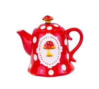 Gadpiparty Jarra de Agua Fría de Cerámica Resistente al Calor Tetera Doméstica Grande Capacidad Amplia y Diseño Tipo Hongo Adecuado para Té Helado Infusiones y Bebidas Caseras