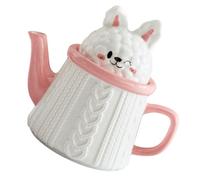 Gadpiparty Jarra de Cerámica Diseño de Conejo Jarra para Té y Agua Fría de 12L para Cocina y Hogar Recipiente Resistente al Calor Tapa Antipolvo