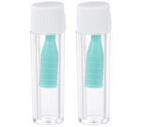 Gadpiparty Juego de 2 piezas de lentes Rgp y removedor, ventosa de silicona con botella para lentes duras, permeables al gas y OK, herramienta portátil para quitar