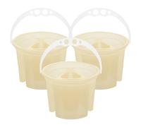 Gadpiparty Juego de 3 Cubos de Plástico para Limpiar Pinceles Diseño Multicompartment y Boca Ancha, Portátil y Fácil de Limpiar para Clases de Arte y Bocetos al Aire Libre