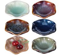 Gadpiparty Juego de 6 Cuencos Pequeños de Cerámica Esmaltada Colores Variados para Servir Salsas y Aperitivos Cuencos Japoneses Compactos para Condimentos y Dips Cocina Diaria