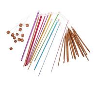 Gadpiparty Juego de Ganchillos de Tejer de Aluminio Oxidado 23 Piezas Kit de Agujas para Crochet Afghano Herramientas Ligeras y Portátiles para Proyectos de Suéteres Bufandas y Mantas