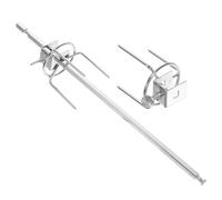 Gadpiparty Juego de Tenedores Giratorios de Acero Inoxidable Plata Eje para Parrilla de 28 Cm, Fáciles de Desmontar para Asar Pollo y Carne Parrilla