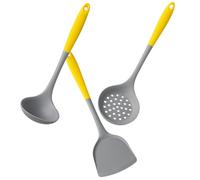 Gadpiparty Juego de Utensilios de Cocina de Silicona Antideslizante y Reutilizable Espátula y Cuchara para Familias y Cocinas Modernas