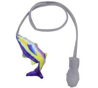 Gadpiparty Juguete de Varita para Gatos, Pez Saltarín de Felpa Interactivo | Estimula Curiosidad Felina, Mantiene Actividad Diaria, para Gato y Gatito, Juego de Agarre con Dueño