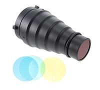 Gadpiparty Kit Accesorio Difusor para Fotografía con Tubo de Concentración de Luz y Rejilla de Panal de Plástico, Alta Adaptabilidad y Efecto Foco para Fotografía