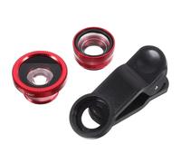 Gadpiparty Kit de Lentes Material Metal y Plástico para Teléfono Móvil con Clip Incluye Lente Gran Angular 2 Juegos Rojo para Smartphone