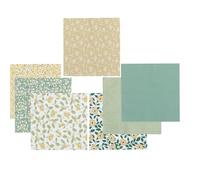 Gadpiparty Kit de Telas de Algodón para Patchwork y Manualidades, 7 Piezas Estampadas 25X25 CM, Material Transpirable para Labores de Acolchado y Bricolaje