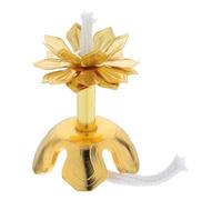 Gadpiparty Lámpara de Aceite para Iluminación Versátil de Aleación Dorada Vintage con Mecha Ajustable Accesorio Funcional y Elegante para Decoración del Hogar y Templo