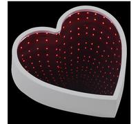 Gadpiparty Lámpara LED de Mesa Forma de Corazón y Efecto 3D Luz Nocturna Decorativa para San Valentín Espejo Luz de Noche Romántica Diseño Compacto y Portátil