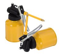 Gadpiparty Lata de Aceite de Aleación de Aluminio 2 Pcs de 250 Ml Flujo Rápido Fugas para Engrasador de Alta Presión en Múltiples Industrias