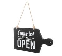 Gadpiparty Letrero retro de doble cara abierto cerrado para tienda, material sintético negro con práctica visualización de estado comercial, diseño único y moderno, adecuado para tiendas y cafeterías