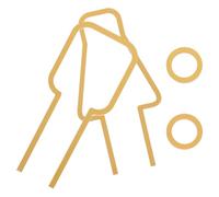 Gadpiparty Letreros de Baño Acrílicos 3d para Hombres y Mujeres, Señalización para Puertas de Aseo, Tamaño 16 Cm, Color Dorado, Paquete de 2 Unidades, Señal de Género para Oficina y