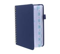Gadpiparty Libro de Contraseñas y Notas Pestañas, Cuaderno Alfabético A6 Azul Oscuro, Organizador de Inicio de Sesión para Usuarios Domésticos y Profesionales