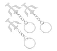 Gadpiparty Llavero Creativo de Acero Inoxidable 3 Piezas Colgante Símbolo Psicología Diseño Compacto y Resistente para Llaves de Coche Bolso o Mochila Accesorio Práctico para Profesores y