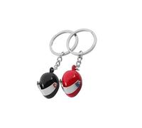 Gadpiparty Llavero Creativo de Casco de Motocicleta de Metal en Tonos Rojizos y Oscuros, 2 Piezas, Organizador de Llaves y Colgante de Bolso para Graduación y Días Festivos
