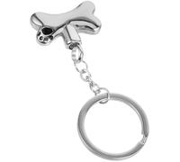 Gadpiparty Llavero de Urna Colgante en Forma de Hueso y Pata de Perro, Acero de Titanio Portátil para Recuerdo de Cenizas de Mascotas, Adorno para Llavero