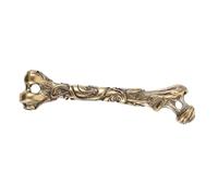 Gadpiparty Llavero decorativo de latón con diseño de hueso de latón, colgante vintage para manualidades, elegante, retro, pisapapeles para coleccionistas y amigos a los que les gusta la decoración de