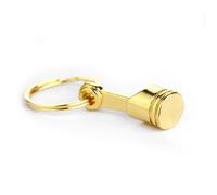 Gadpiparty Llavero Diseño Original y Resistente de Pistón de Motor de Metal Dorado, Accesorio para Coche para Llaves y en Fiestas