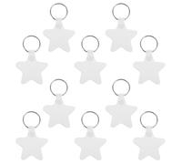 Gadpiparty Llaveros y Llaveros Artesanales en Blanco Tablero de Densidad de Sublimación 10 para Transferencia de Calor, Accesorios para Manualidades Anilla Metálica