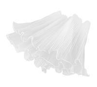Gadpiparty Malla de Gasa Arrugada para Embalaje Floral 2 Rollos de 50X70 CM Color Blanco Lunar Borde Corrugado Envoltura Transpirable para Ramos de Flores y Manualidades DIY
