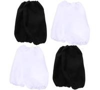 Gadpiparty Mangas Impermeables Reutilizables para Cocina y Limpieza 4 Pares 2 Negras 2 Blancas Puños Elásticos Fundas Protectoras para Brazos en Restaurante y Tareas Domésticas