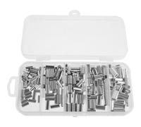 Gadpiparty Manguitos Alta Resistencia Tracción de Aluminio 200 de Engarce Compactos para Pesca en Agua Dulce y Salada Ideales para Conectores de Línea de Pesca