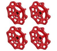 Gadpiparty Manijas de Repuesto para Válvulas de Compuerta y Cierre, 4 Piezas de Hierro Fundido 9X9 CM, para Grifos de Agua Exteriores en Jardines y Mantenimiento Doméstico