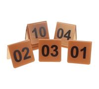 Gadpiparty Marcadores Acrílicos de Doble Cara en Forma de V Invertida para Números de Mesa del 1 al 10, Paquete de 10 Piezas, Uso Versátil y Fácil Colocación en Escenas de Detective