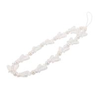 Gadpiparty Mariposa versátil para material de resina y diseño de abalorios, correa de muñeca con cuentas con accesorio decorativo de imitación, elegante y dulce bolso de teléfono
