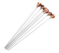 Gadpiparty Marrón de Combustión Química Mango Largo de Cobre 10 Cucharas Fácil y Uso para en Botellas de Medicina