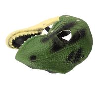 Gadpiparty Máscara de Cabeza de Dinosaurio Verde de Látex con Mandíbula Móvil, Cómoda para Uso Prolongado, Adecuado para Fiestas de Disfraces y Celebraciones
