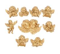 Gadpiparty Materiales para Hacer Joyas 9 Piezas de Parches Ángel Dorado Vintage, Accesorios DIY para Manualidades y Complementos Navideños Mujer Estilo Aleatorio