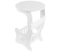 Gadpiparty Mesa Auxiliar Redonda para Dormitorio y Sala De Entretenimiento Mini Mesa De Centro Diseño Sencillo y Acabado Fino para Computadora Portátil