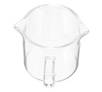 Gadpiparty Mini Jarra de Leche de Vidrio Transparente con Doble Vertedor para Café y Espumado Taza Medidora para Cocina Servidor de Bebidas Individuales