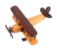 Gadpiparty Modelo de Avión de Madera Decorativo Vintage con Diseño Retro Figura Decorativa para Oficina Habitación Infantil y Colección Juguete Educativo y Adorno Único de Avión Miniatura