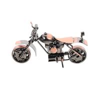 Gadpiparty Modelo de Motocicleta Retro de Hierro Antiguo, Artesanía Metálica Vintage, Escultura Decorativa en Tono Cobre para Hogar y Oficina, Adorno Coleccionable de Escritorio
