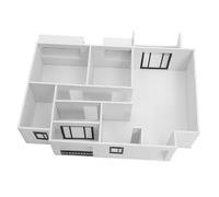 Gadpiparty Modelo De Perfil Interior Estructura De Casa Suministros para Modelismo Arquitectónico Kits De Construcción En Miniatura Kit De Representaciones Vacías Base De Modelo Vacía