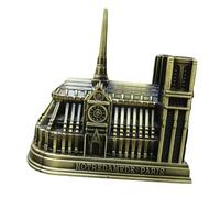 Gadpiparty Modelo Metálico Decorativo Catedral de Notre Dame de París Adorno Elegante para Escritorio y Decoración de Hogar Hecho de Aleación Duradera y Resistente para Uso Prolongado para