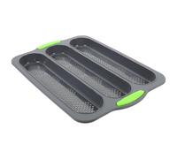 Gadpiparty Molde de Silicona para Pan con Ranuras Molde para Hornear sin Adherente Accesorio de Cocina para Pan Casero Resistente y Fácil de Limpiar Color Gris Oscuro