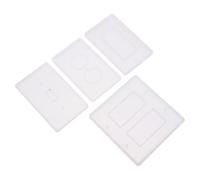 Gadpiparty Molde de Silicona para Panel de Interruptor de 4 Piezas, Práctico y Resistente, Diseño Simple para Manualidades DIY y Decoración del Hogar