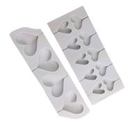 Gadpiparty Moldes caseros de silicona con forma de corazón y 2 piezas para hacer piruletas, molde de suministro de chocolate, material de silicona resistente, cocina para hornear y manualidades